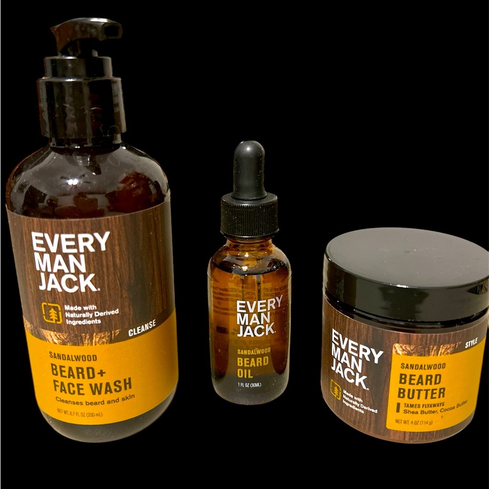 EVERY MAN JACK BEARD WASH,BUTTER,OIL. NWOT